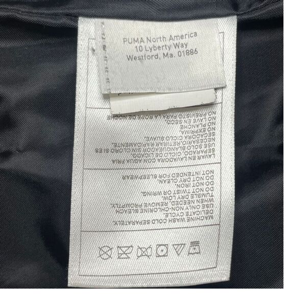 Puma Girls Puffer Hooded Jacket Size 4 Pockets Zip-Up Black & Pink - Picture 7 of 8